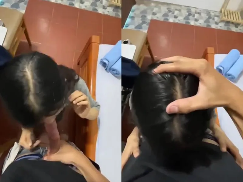 Xin má qua nhà bạn học thêm, nữ sinh c3 bị thằng bồ xả tinh trùng vào mồm